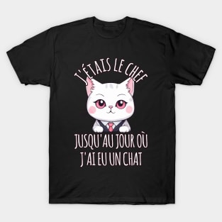 Chef Jusqu'Au Jour Où J'ai Eu Un Chat Funny Cat Animal T-Shirt